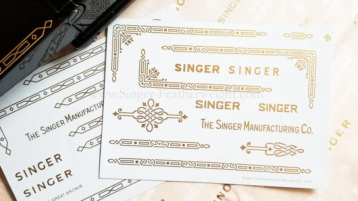 Decals, Celtic Knot Style for the Singer Featherweight 221, 221K Sewing Machine 1937-1953