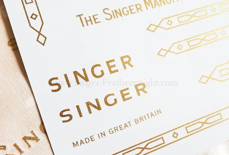 Decals, Paperclip Style for the Singer Featherweight 221, 221K, 222K Sewing Machine 1953-1961