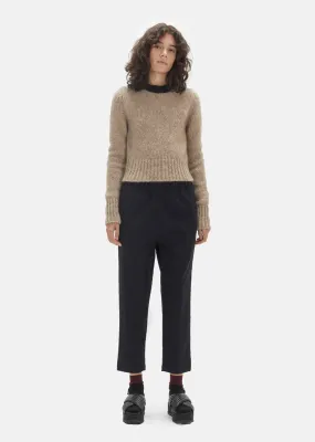 Diagonal Compact Wool Pants