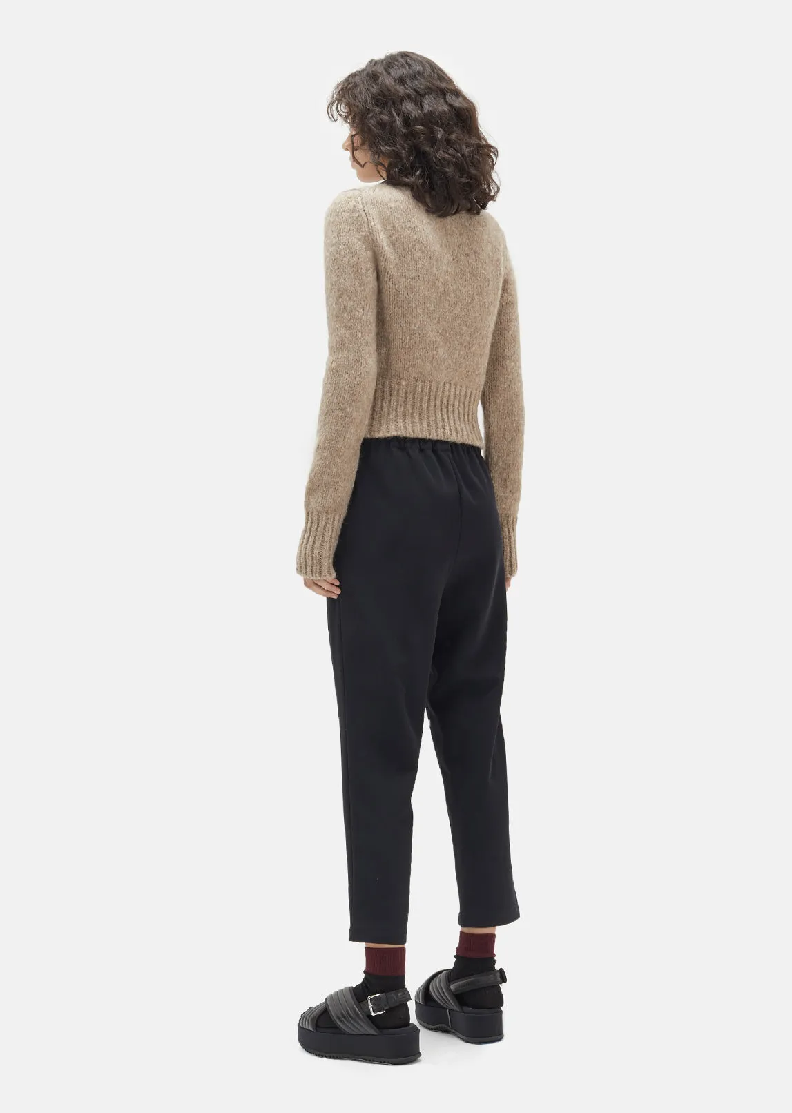 Diagonal Compact Wool Pants