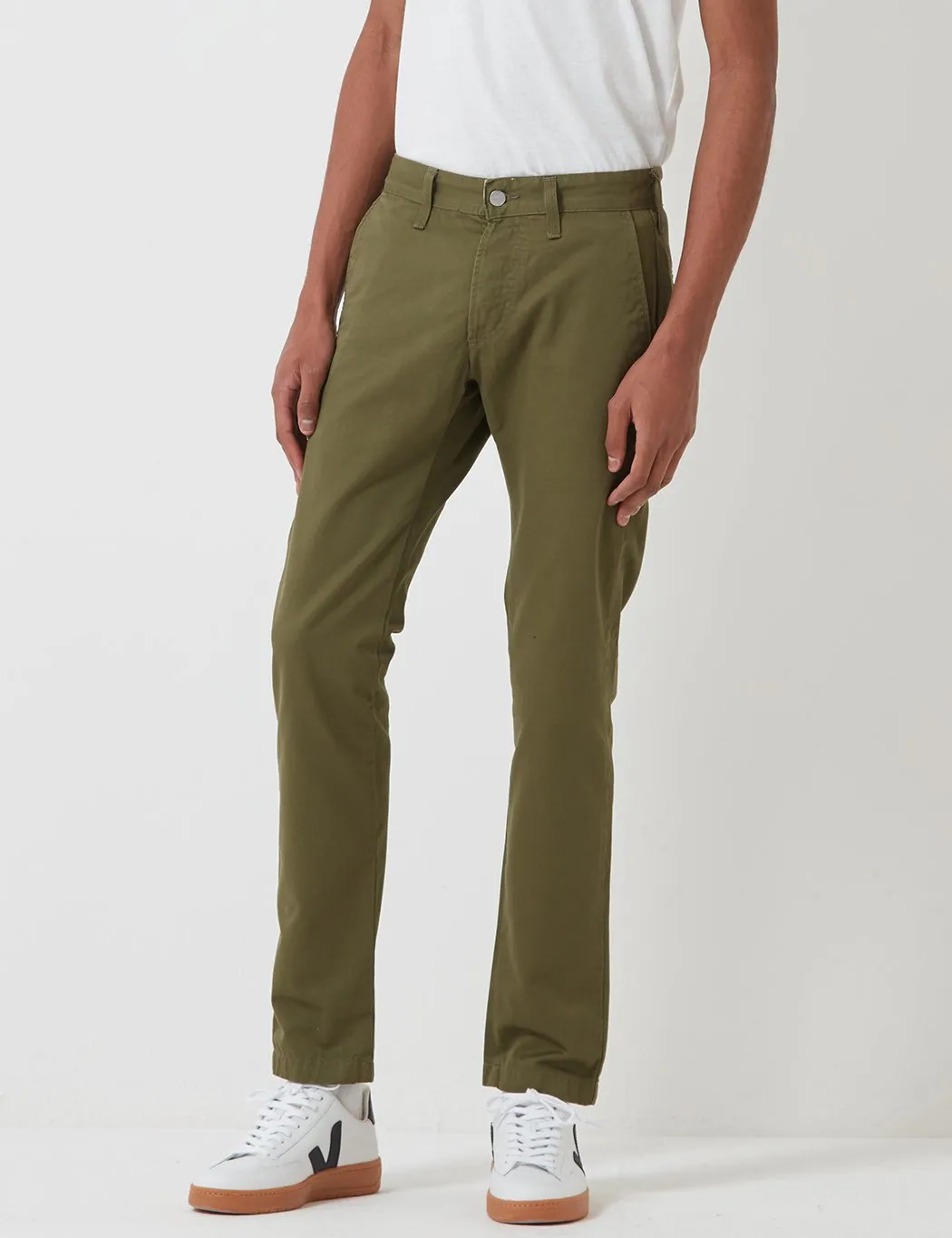 Edwin ED-55 Chino (Regular Tapered) - Military Green Rinsed