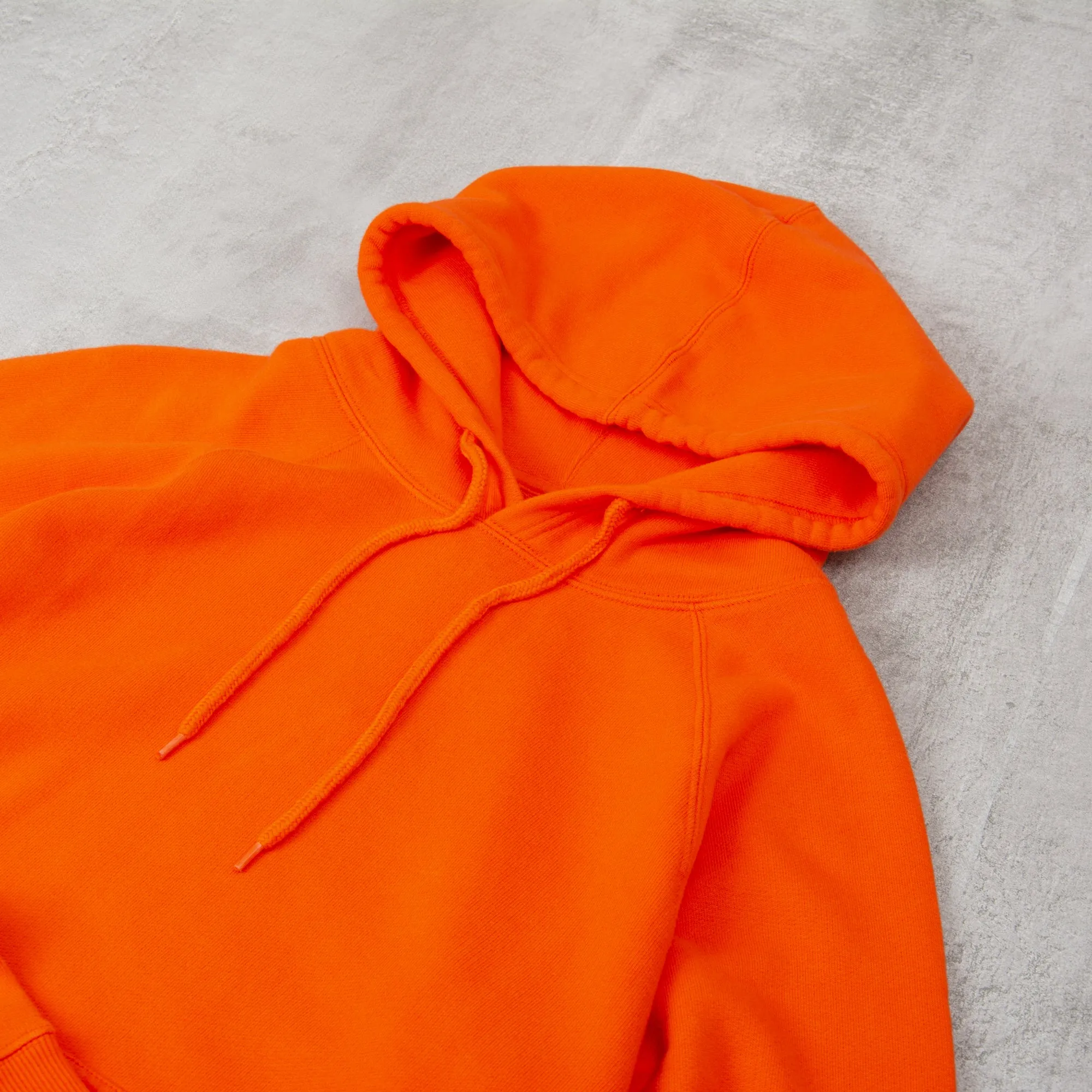 Edwin Mood Hoodie Heavy Felpa Hood - Tangerine Tango