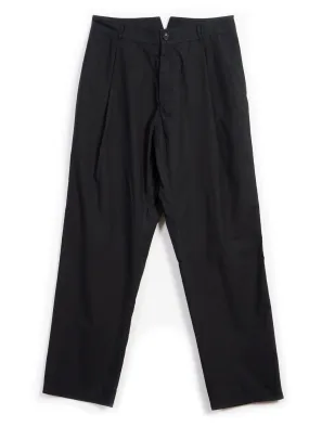 EIGIL | Light Wide Cut Summer Trousers | Black