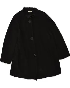 ELENA MIRO Womens Overcoat UK 20 2XL  Black Acrylic