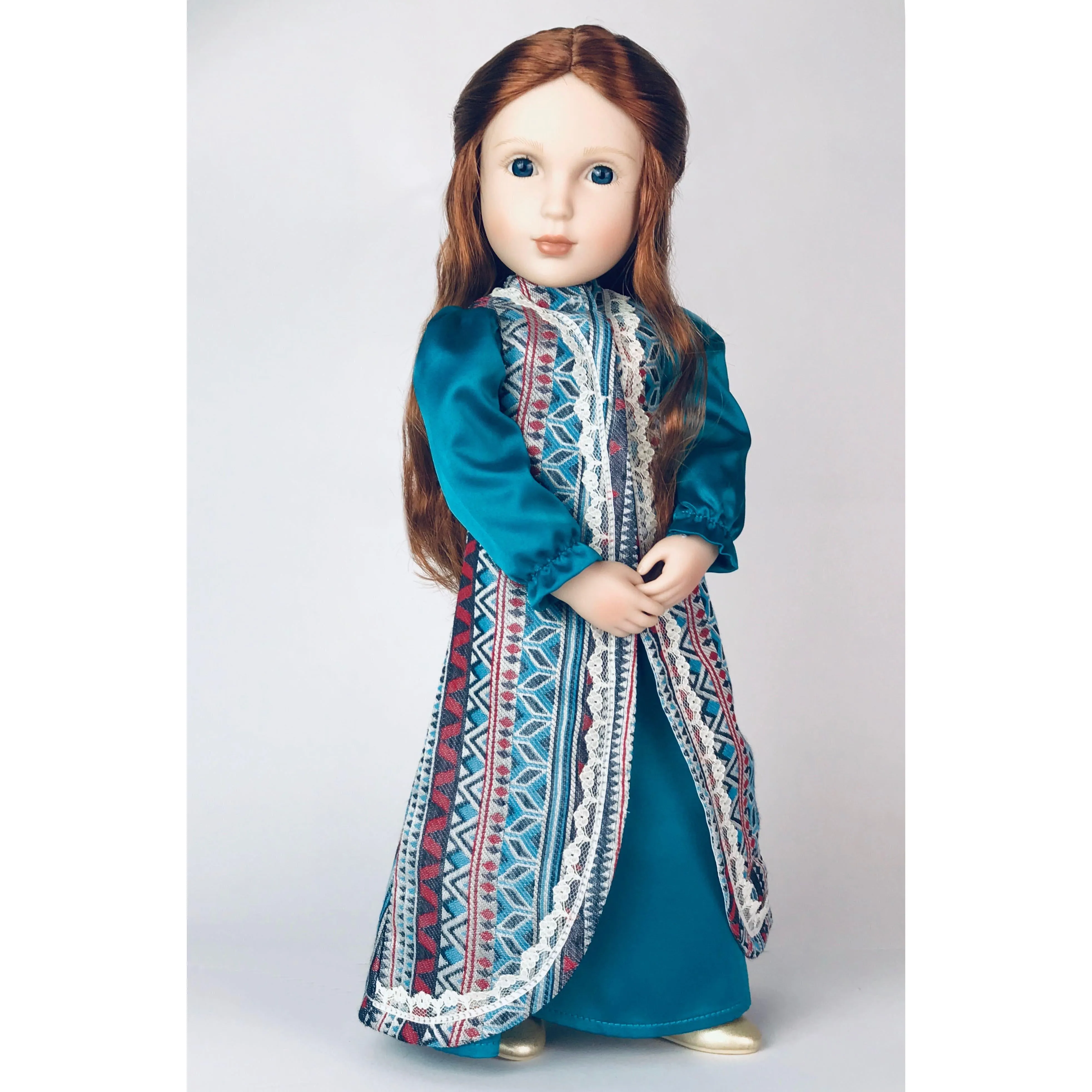 Elinor's Surcoat and Gown doll costume- A Girl for All Time 16 inch doll clothes