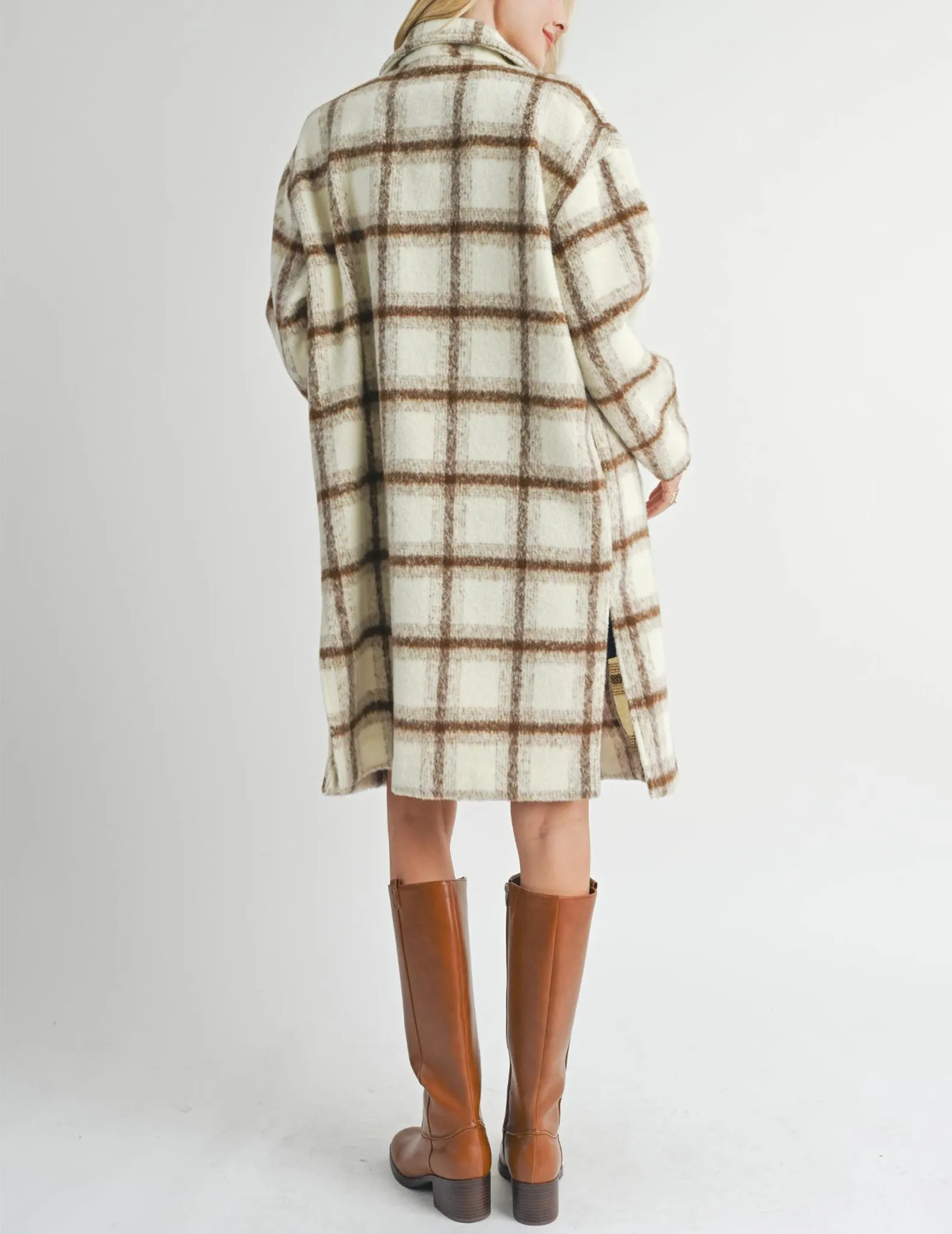 Emily Longline Plaid Coat