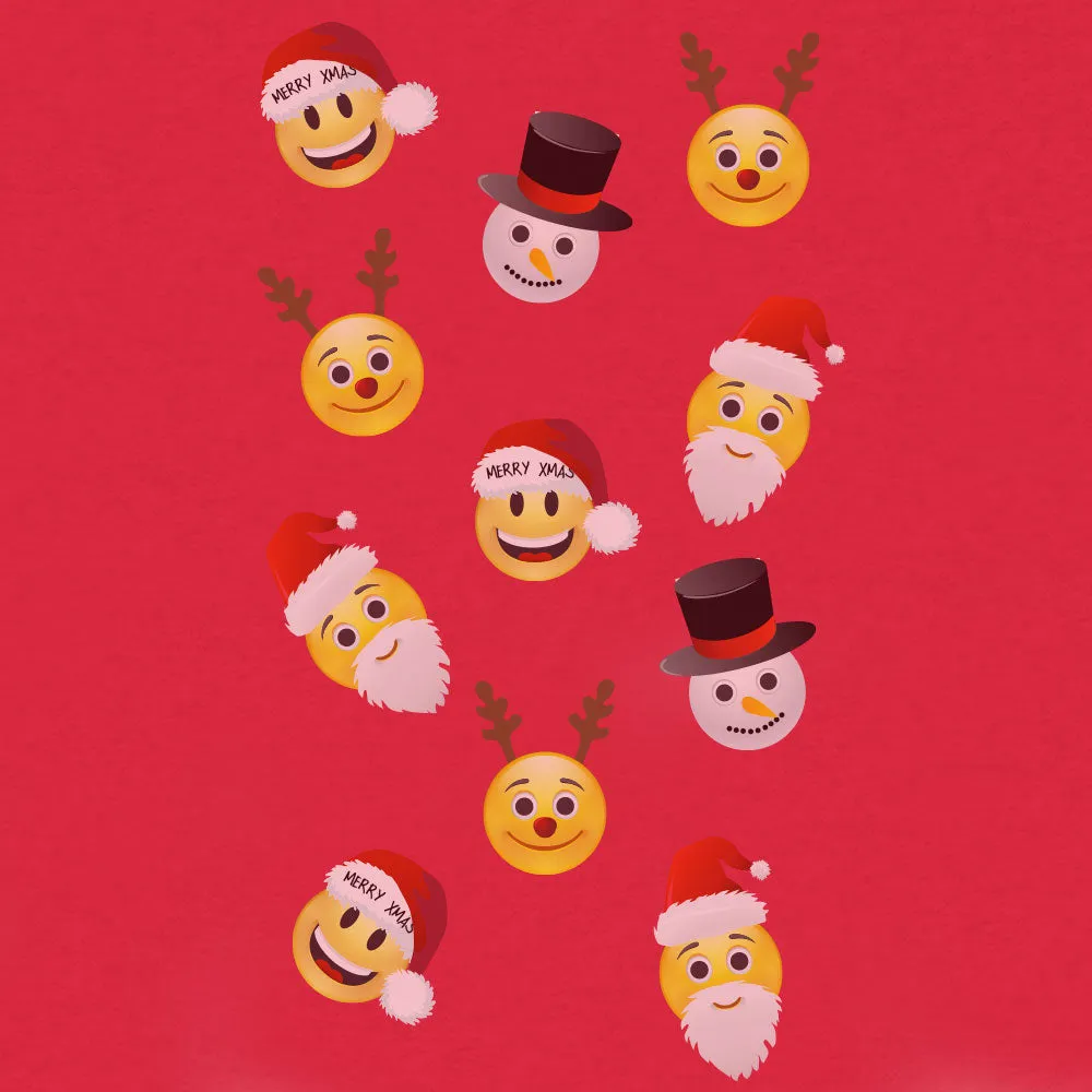 Emoji Holiday Party T-Shirt - Red