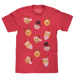 Emoji Holiday Party T-Shirt - Red