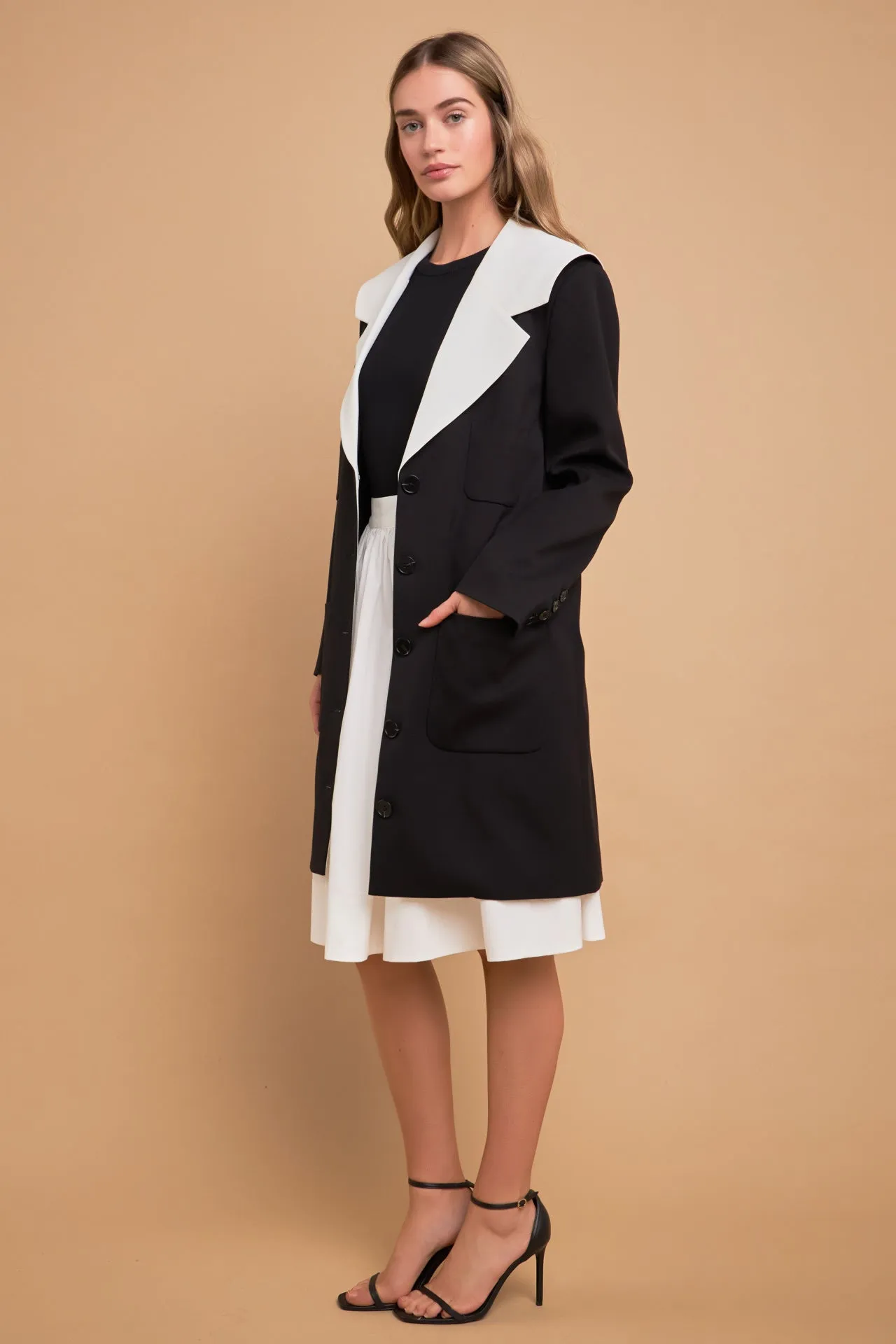 English Factory - Premium Coat with Contrast Sailor Collar