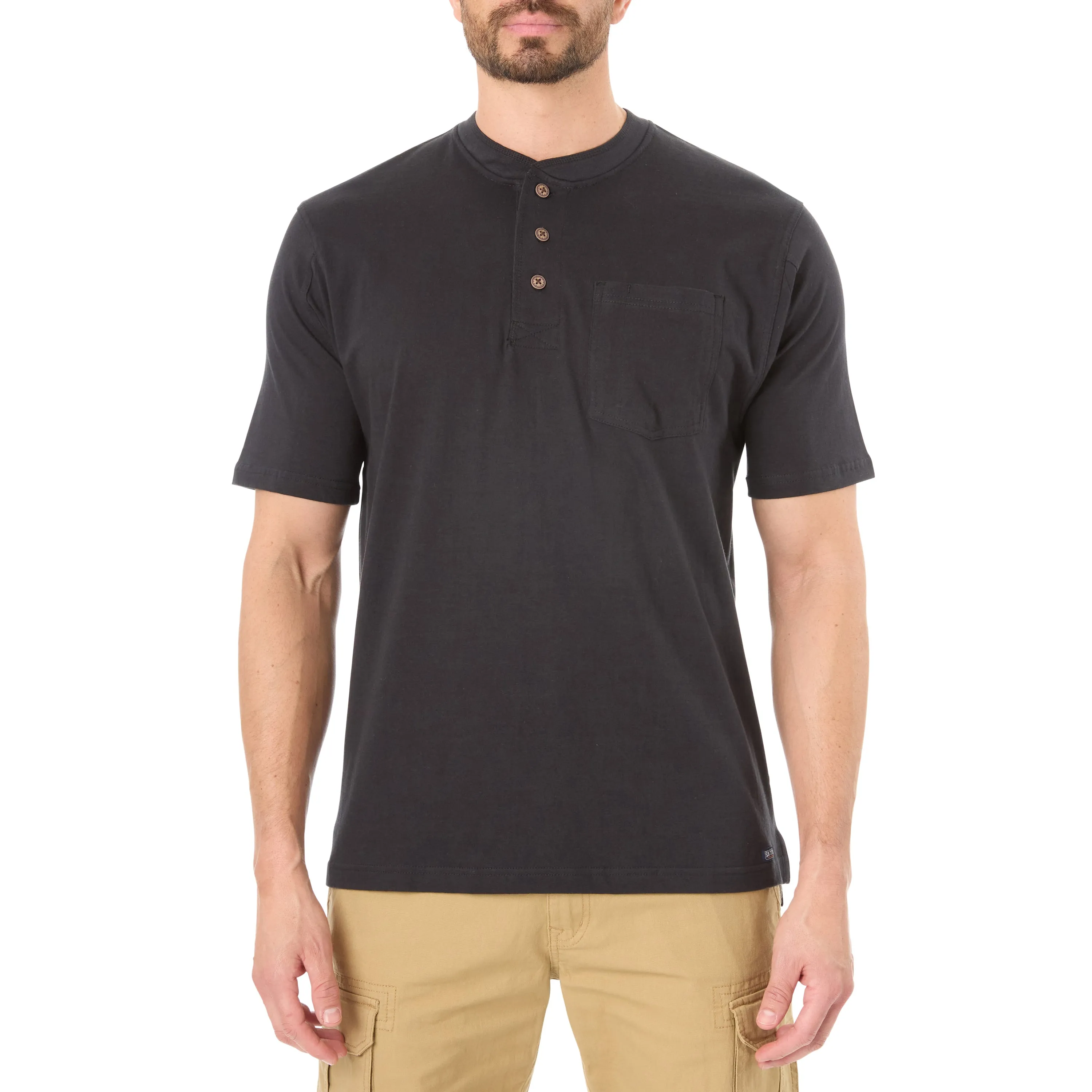 EXTENDED TAIL SHORT SLEEVE HENLEY