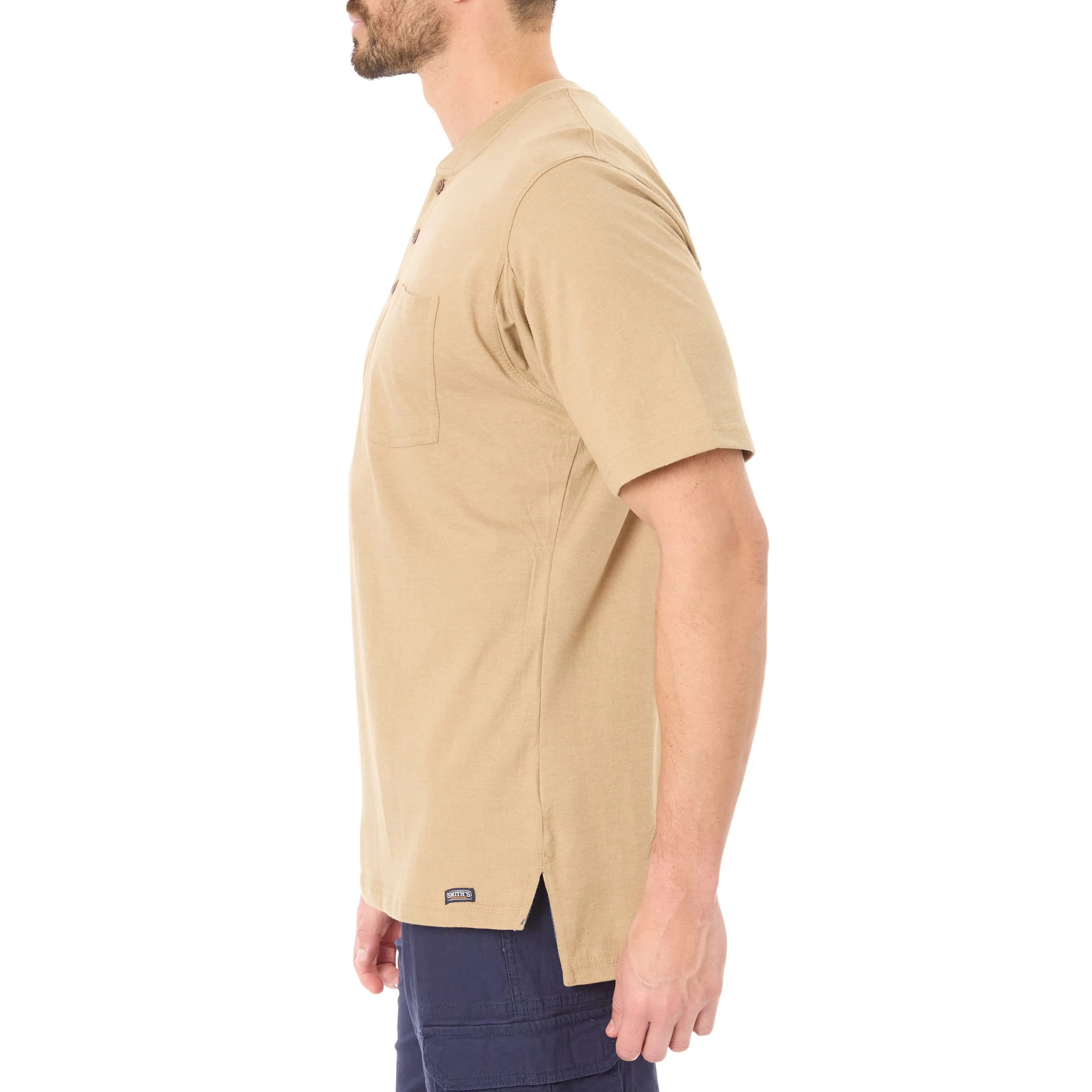 EXTENDED TAIL SHORT SLEEVE HENLEY