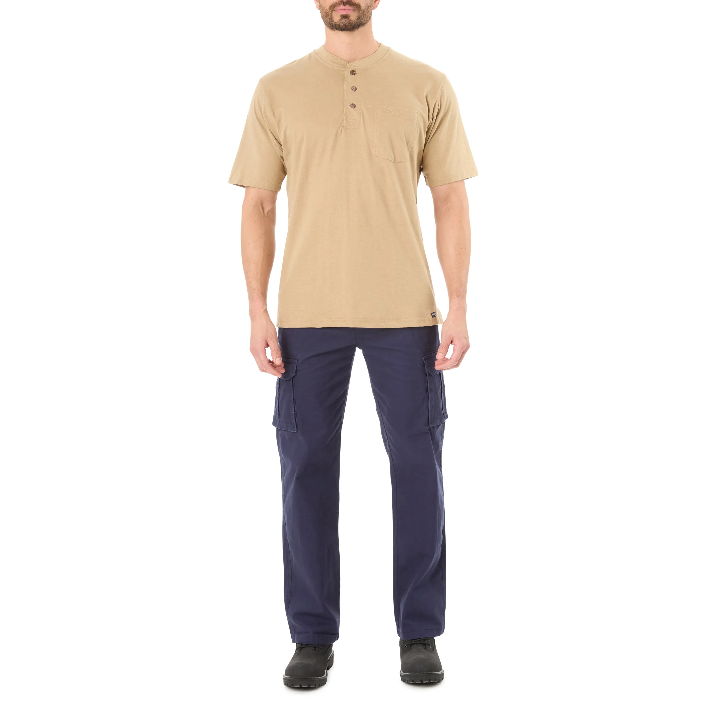 EXTENDED TAIL SHORT SLEEVE HENLEY