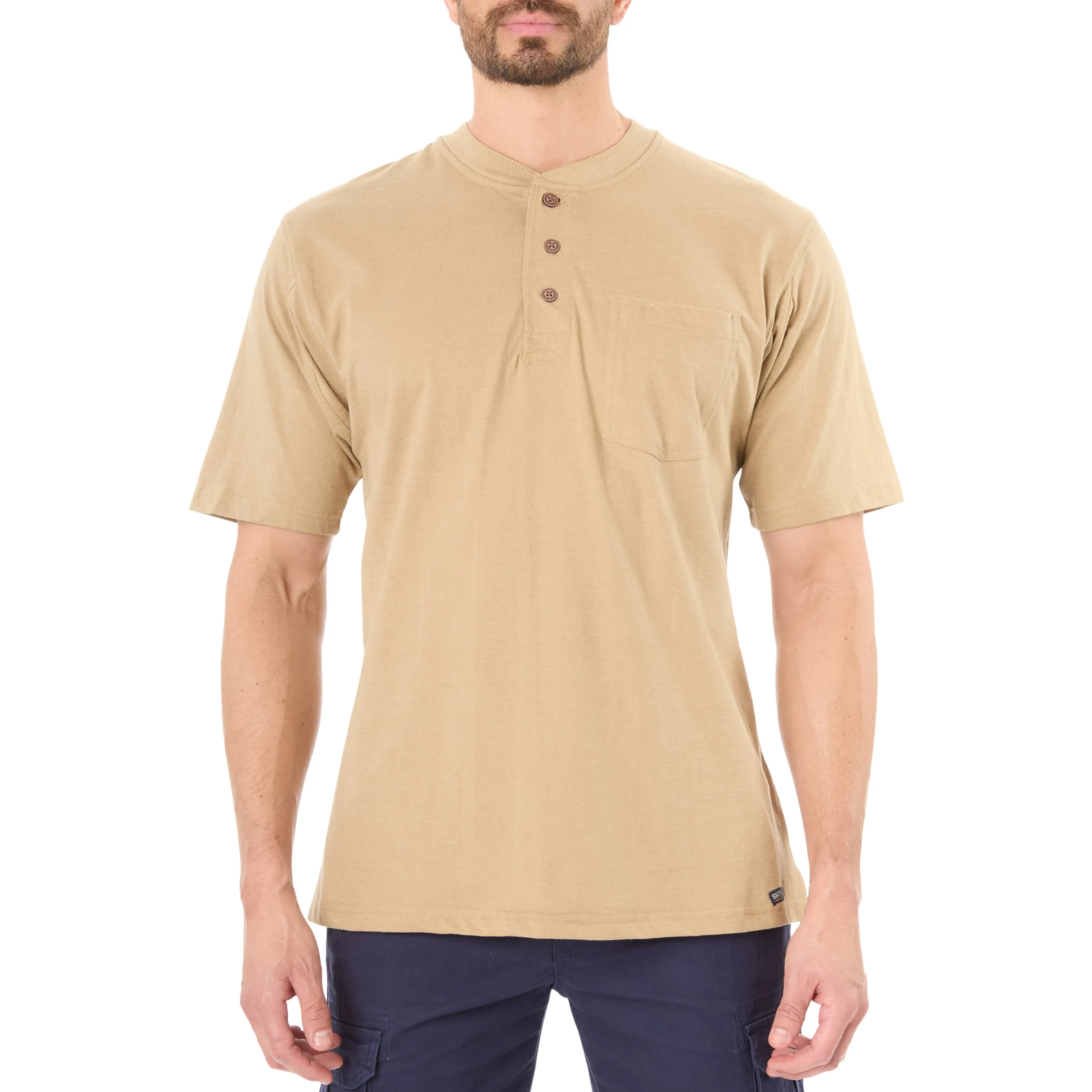 EXTENDED TAIL SHORT SLEEVE HENLEY