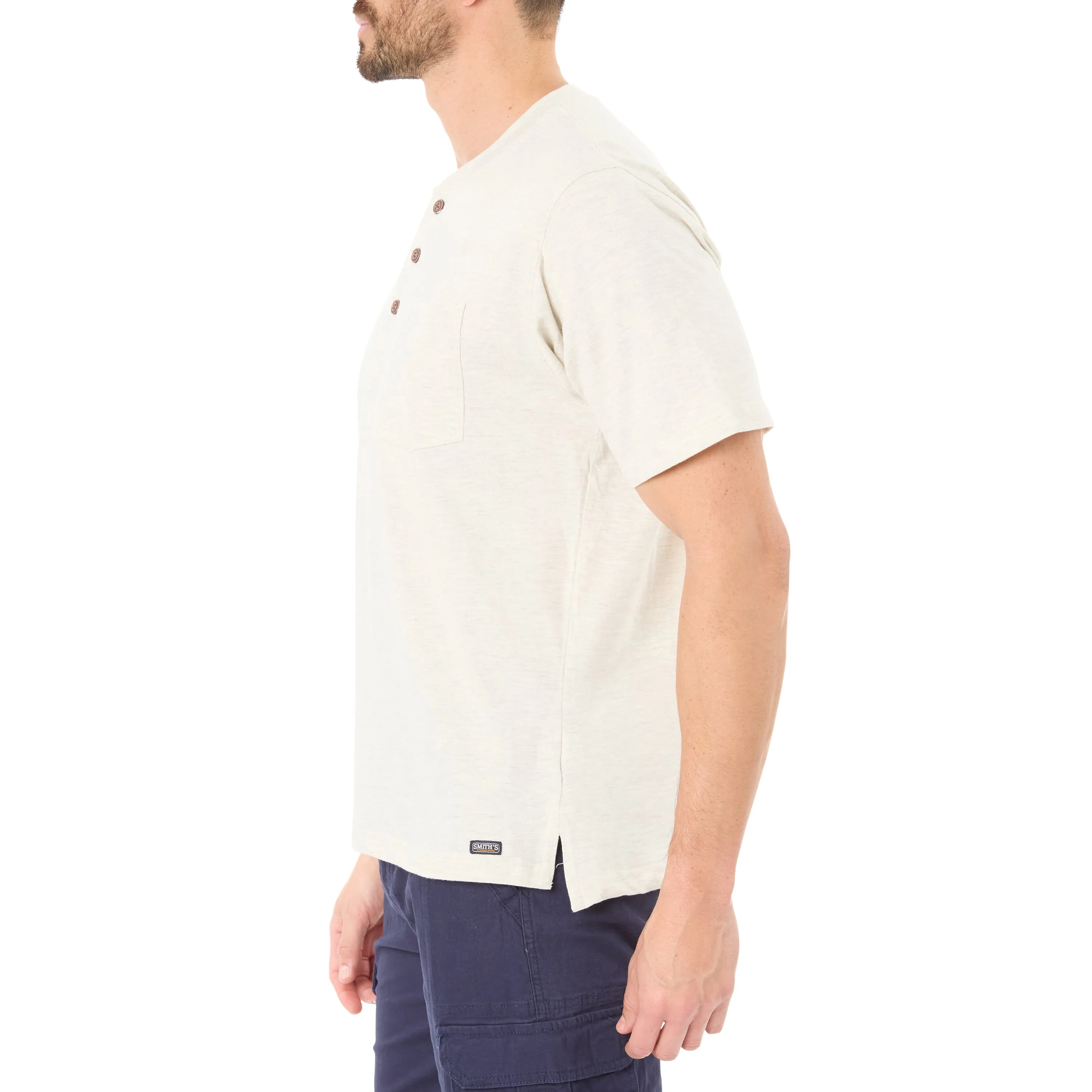 EXTENDED TAIL SHORT SLEEVE HENLEY