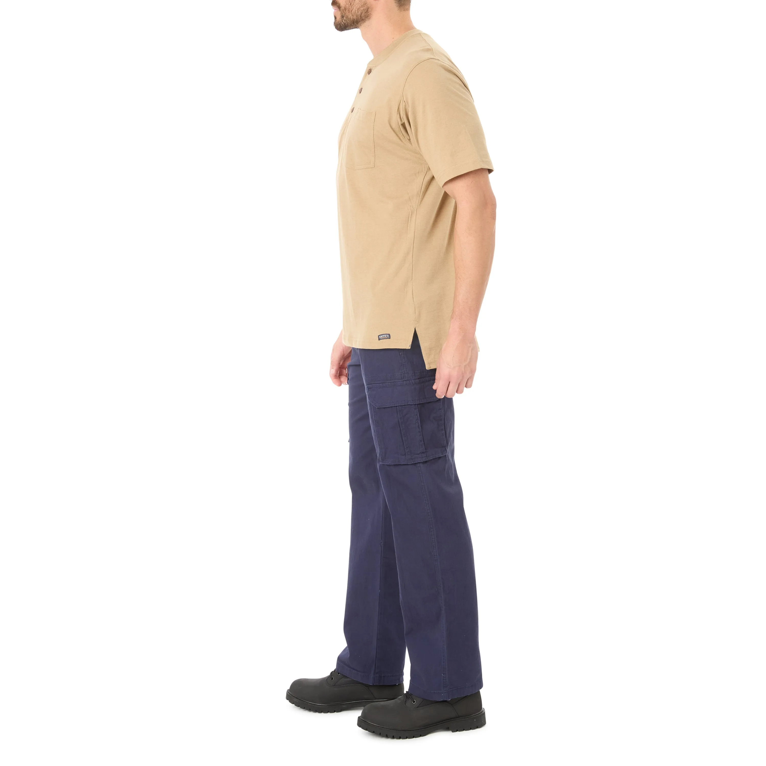 EXTENDED TAIL SHORT SLEEVE HENLEY