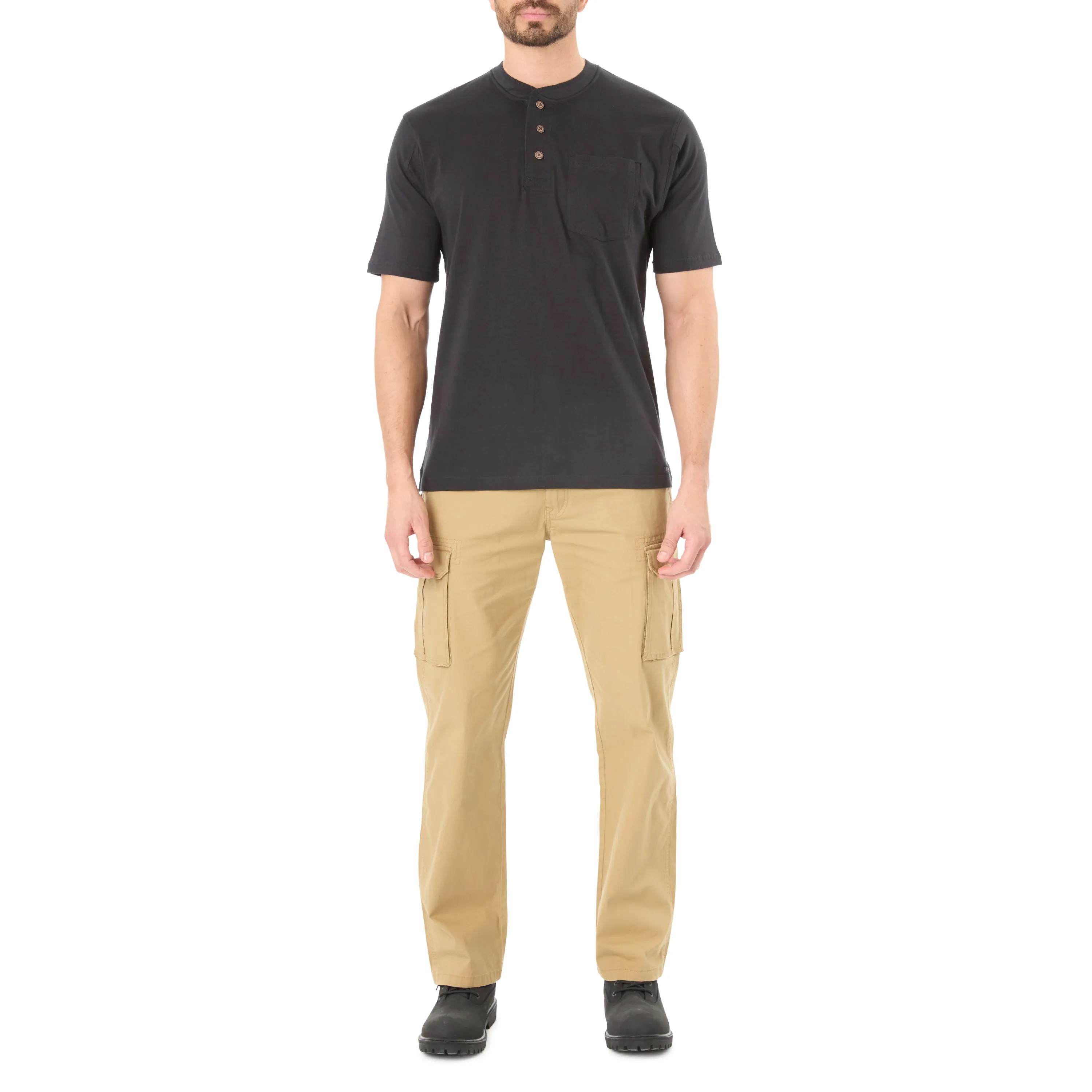 EXTENDED TAIL SHORT SLEEVE HENLEY