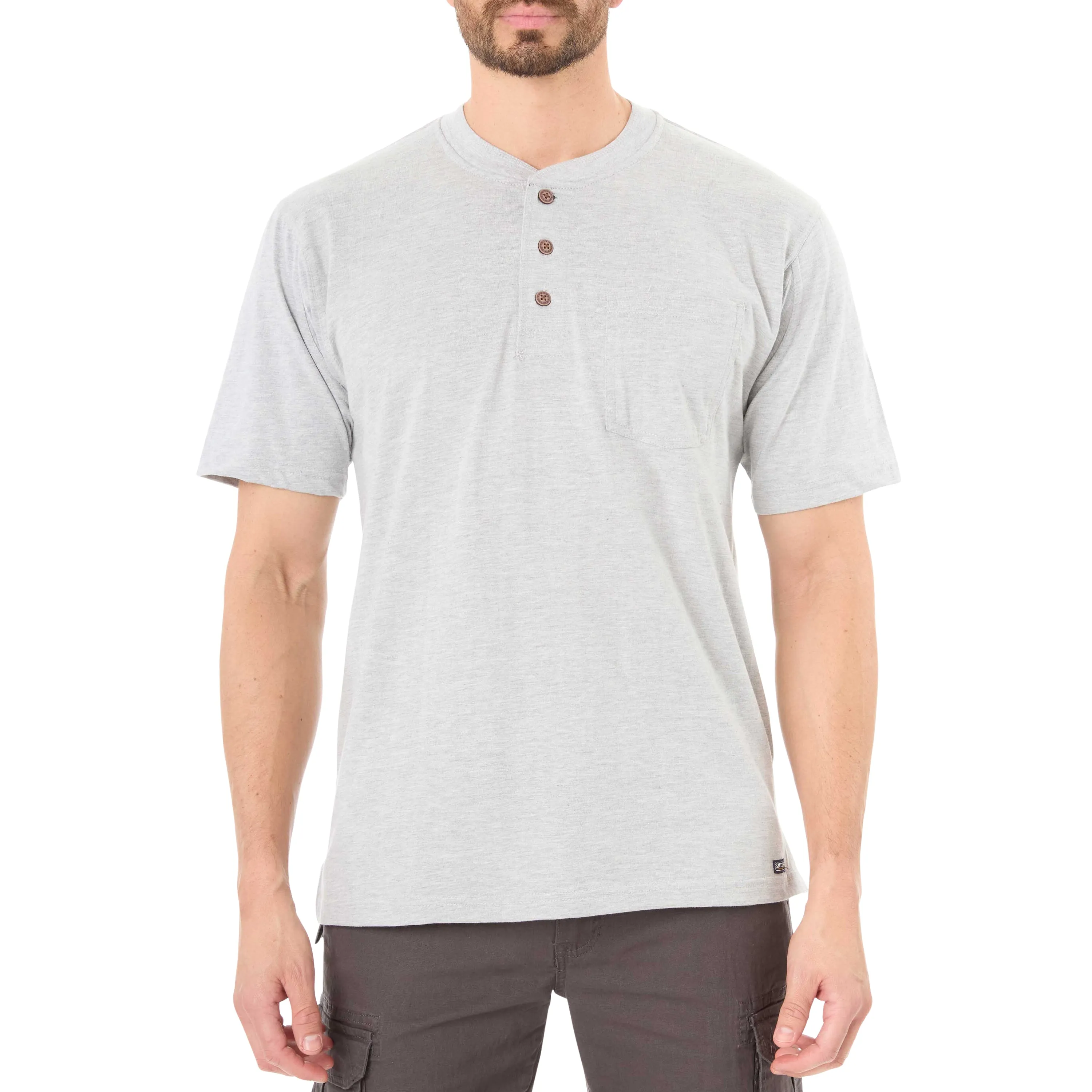 EXTENDED TAIL SHORT SLEEVE HENLEY