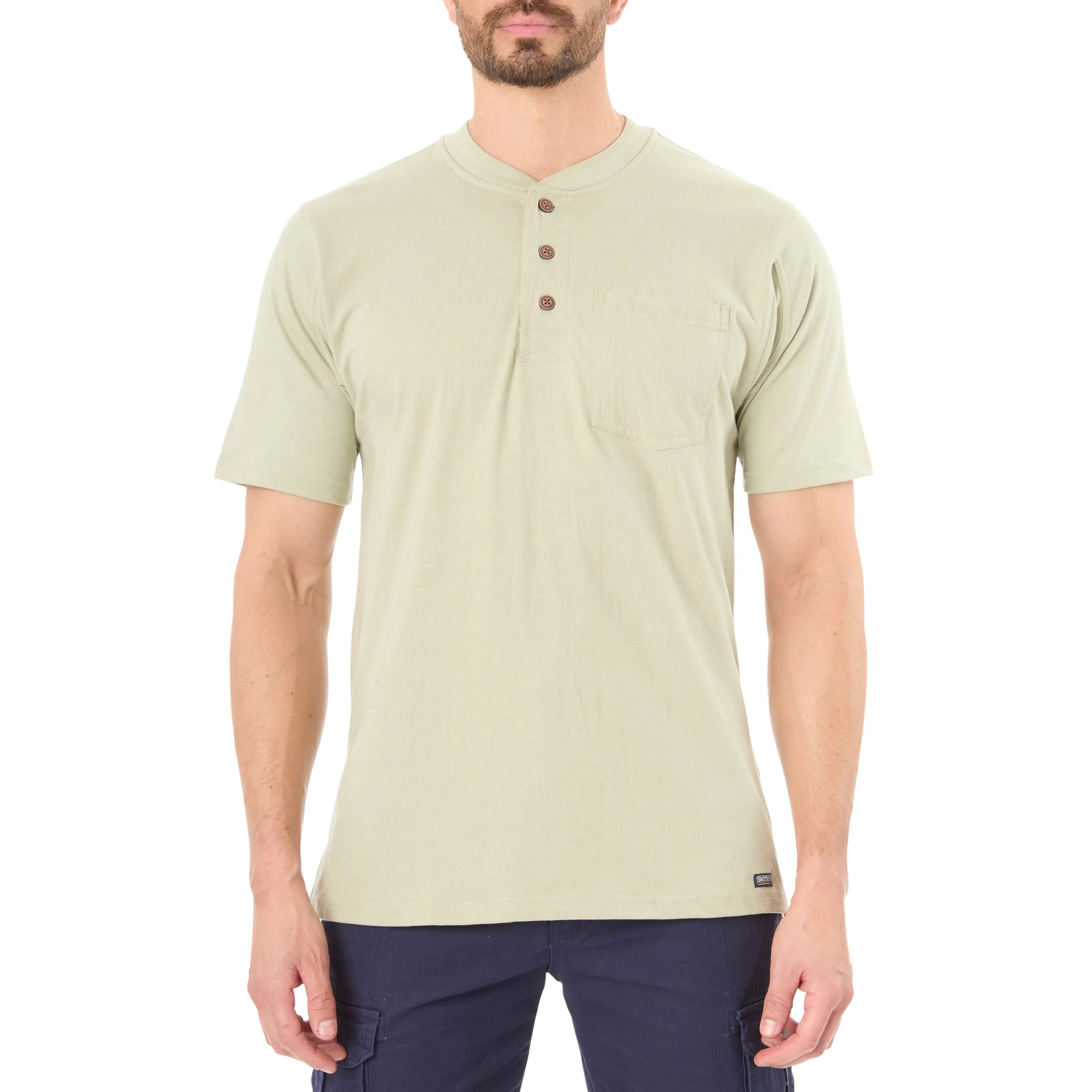 EXTENDED TAIL SHORT SLEEVE HENLEY