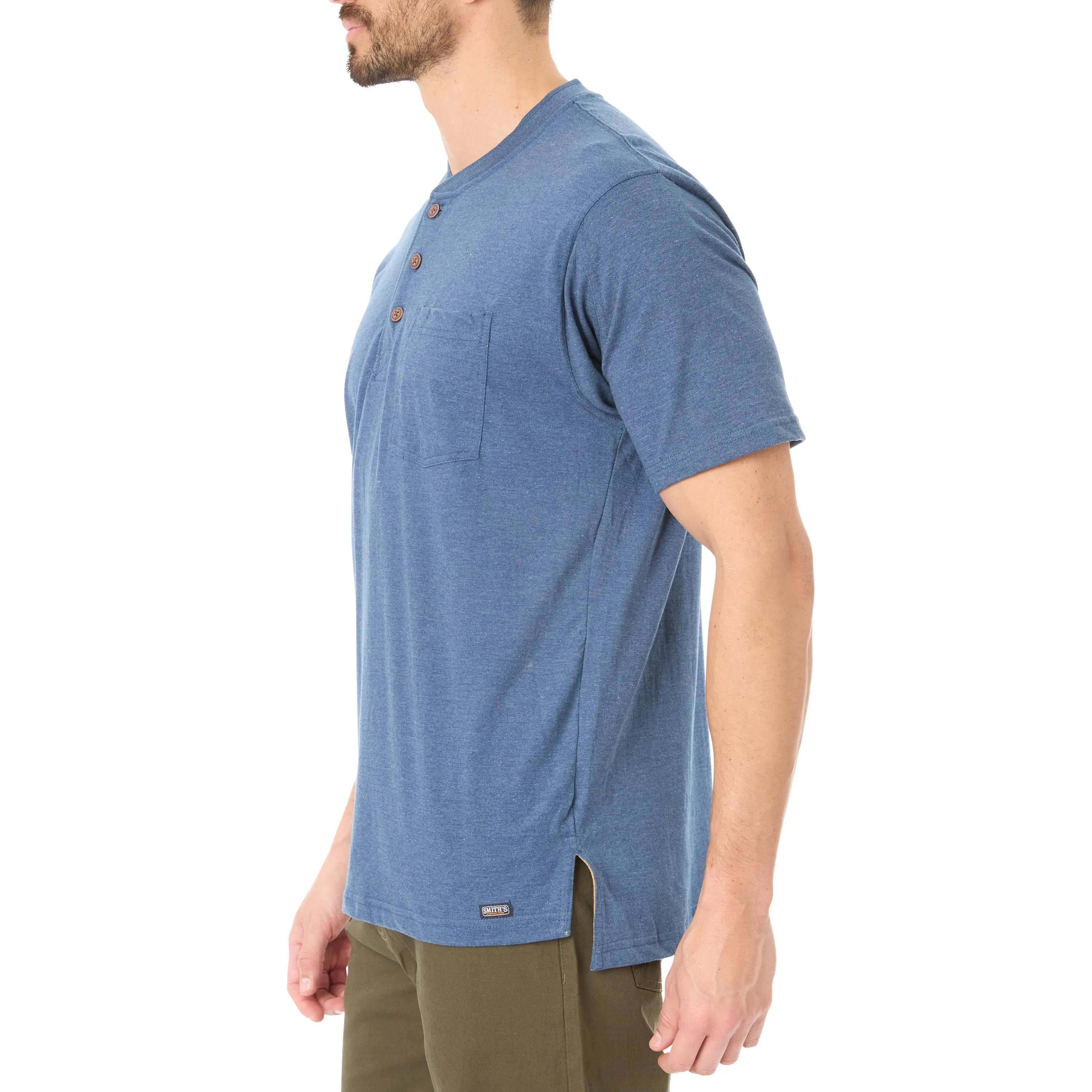 EXTENDED TAIL SHORT SLEEVE HENLEY