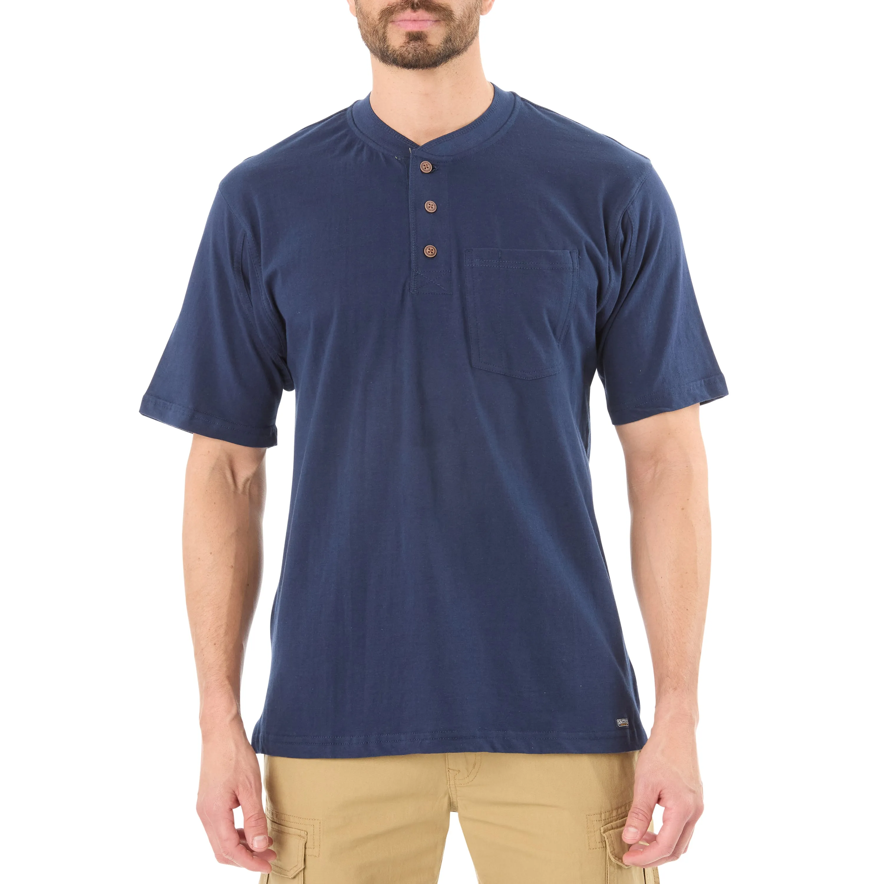 EXTENDED TAIL SHORT SLEEVE HENLEY