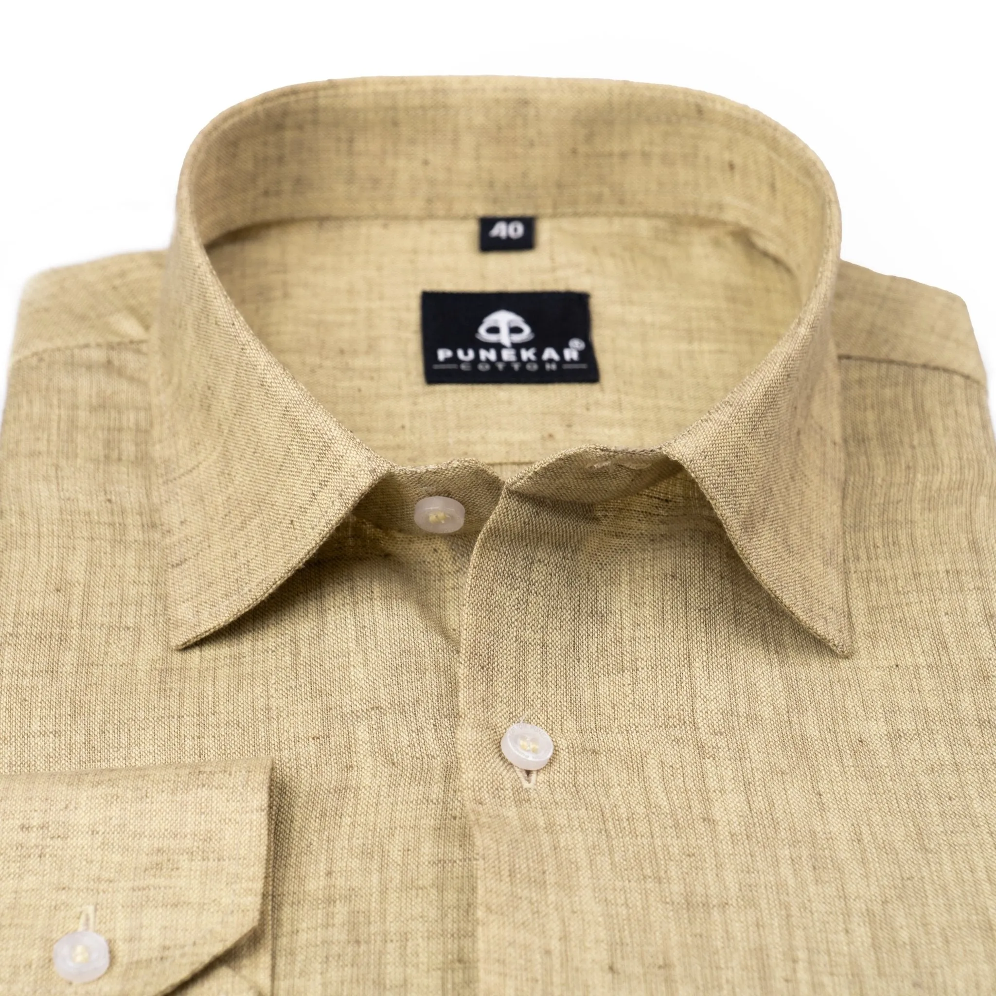 Font Color Poly Cotton Shirt For Men