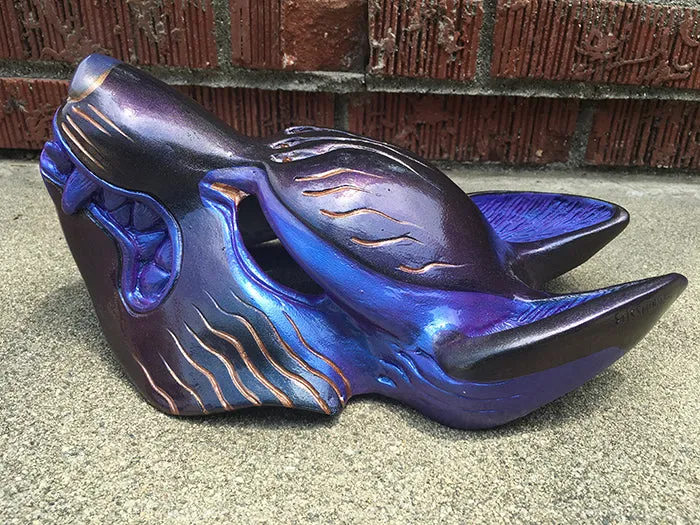 FOX MASK- IRIDECENT PURPLE WITH GOLD ACCENTS