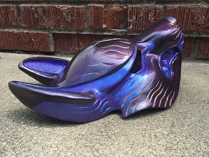 FOX MASK- IRIDECENT PURPLE WITH GOLD ACCENTS