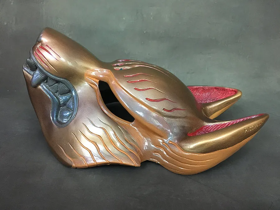 FOX MASK- IRIDESCENT RED/GOLD