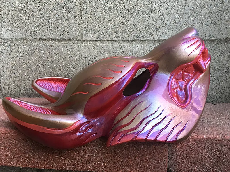 FOX MASK- IRIDESCENT RED/GOLD