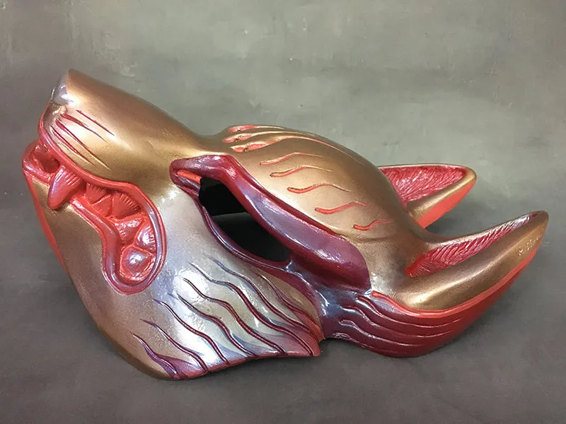 FOX MASK- IRIDESCENT RED/GOLD