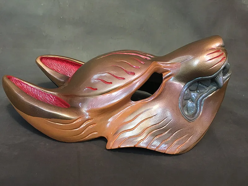 FOX MASK- IRIDESCENT RED/GOLD