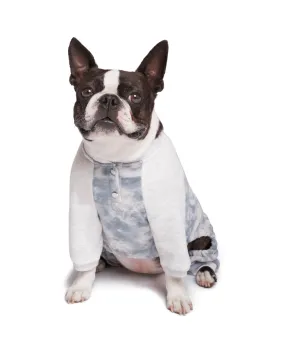 Frosty Fleece Dog Sweatsuit in Grey Tie-Dye (CLEARNACE)