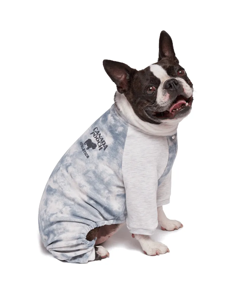 Frosty Fleece Dog Sweatsuit in Grey Tie-Dye (CLEARNACE)