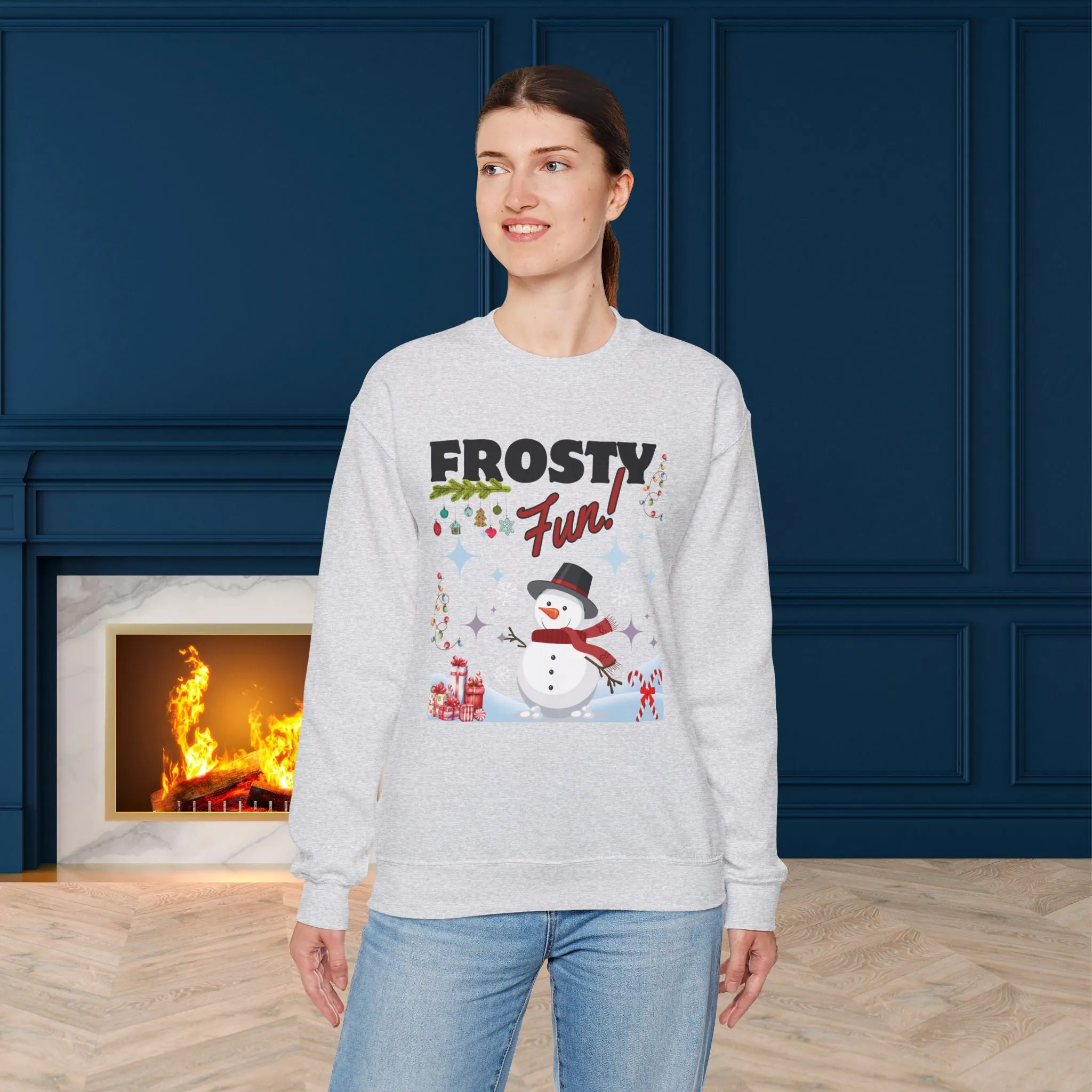 Frosty Fun Christmas Sweatshirt - Unisex Heavy Blend, Merry Christmas, Festive, Christmas Gift, Crewneck, merry Christmas Sweatshirt, Christmas Sweatshirt  Christmas Gift, Festive Sweatshirt.