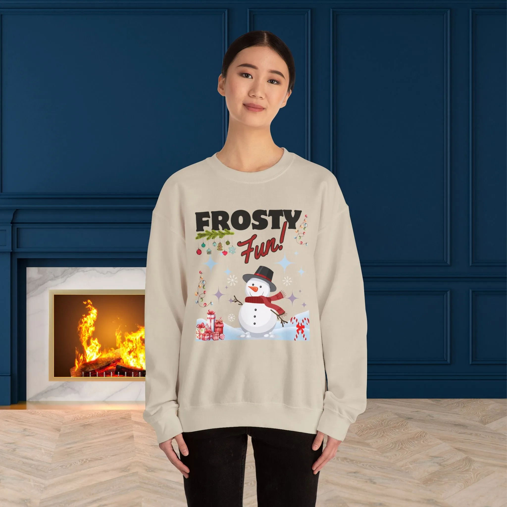 Frosty Fun Christmas Sweatshirt - Unisex Heavy Blend, Merry Christmas, Festive, Christmas Gift, Crewneck, merry Christmas Sweatshirt, Christmas Sweatshirt  Christmas Gift, Festive Sweatshirt.