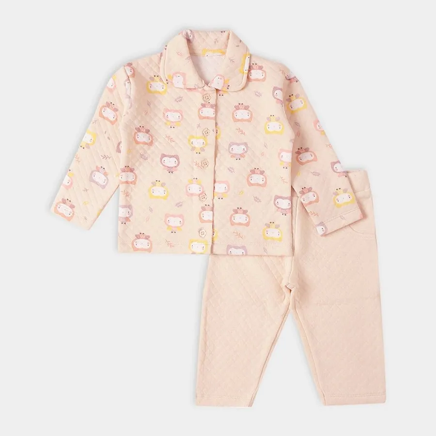 Frosty`z Tweet Quilted Full Sleeves & Pyjama Set