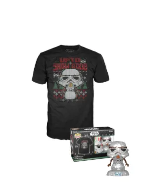 Funko Star Wars Holiday Stormtrooper Metallic Vinyl Figure & T-Shirt Box Set