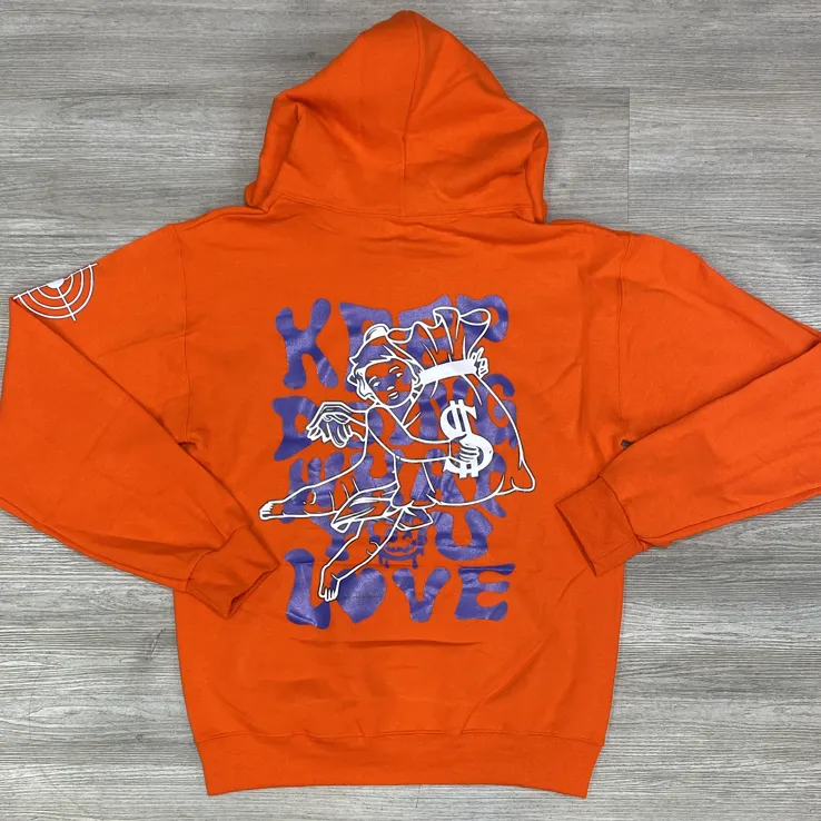 Game Changer- rent free hoodie (orange)