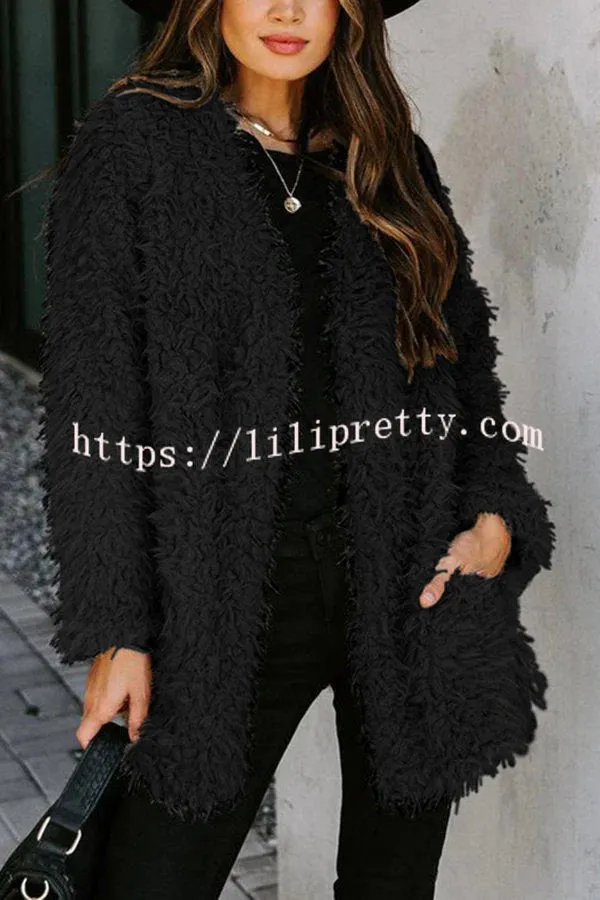 Gorgeous and Soft Pocketed Faux Fur Teddy Coat