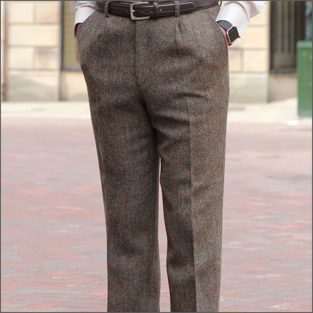 Harris Tweed Brown Herringbone 3 piece Suit>