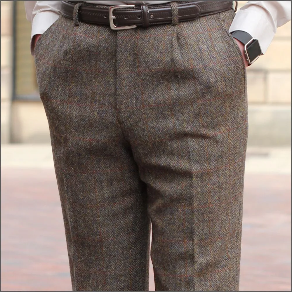 Harris Tweed Brown Herringbone 3 piece Suit>