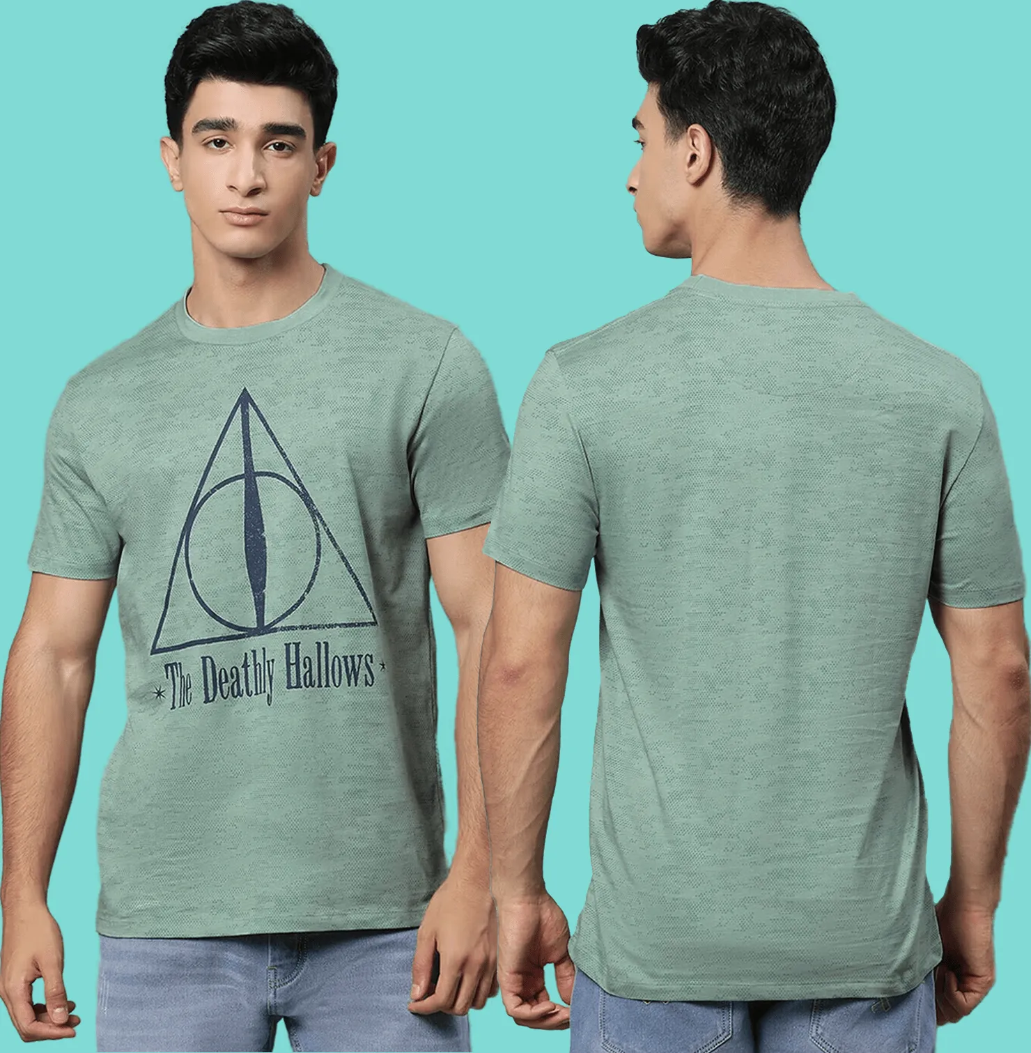 Harry Potter 3341 Frosty Green Regular Fit T Shirt