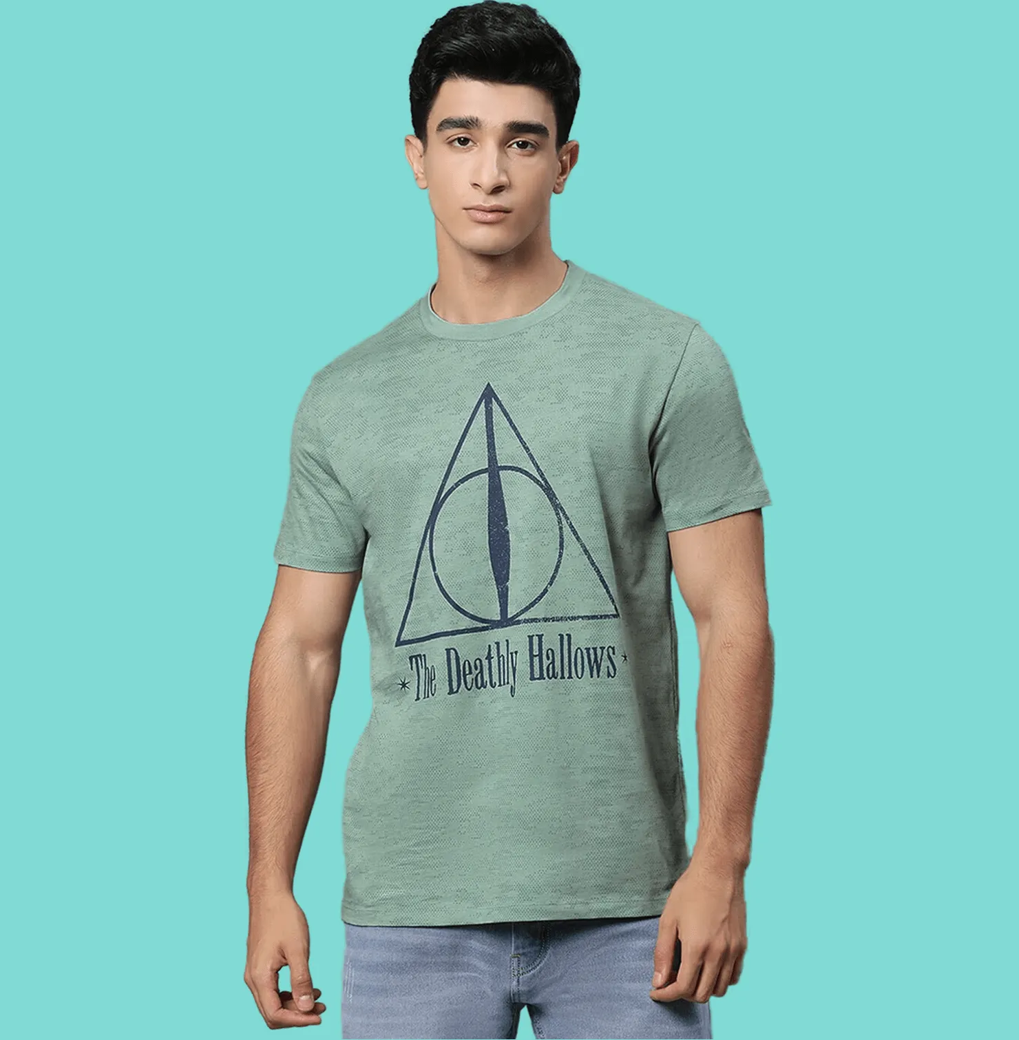 Harry Potter 3341 Frosty Green Regular Fit T Shirt