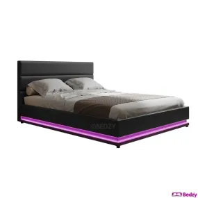 Henley LED Storage Double Bed Frame Black