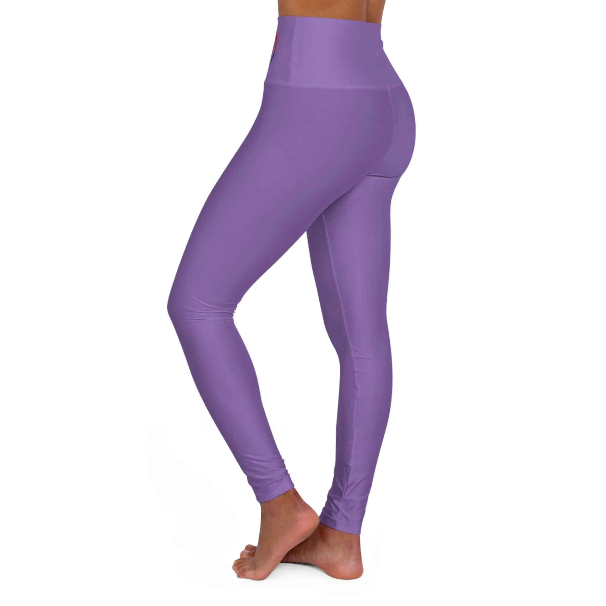 High Waisted Purple Yoga Leggings (AOP)