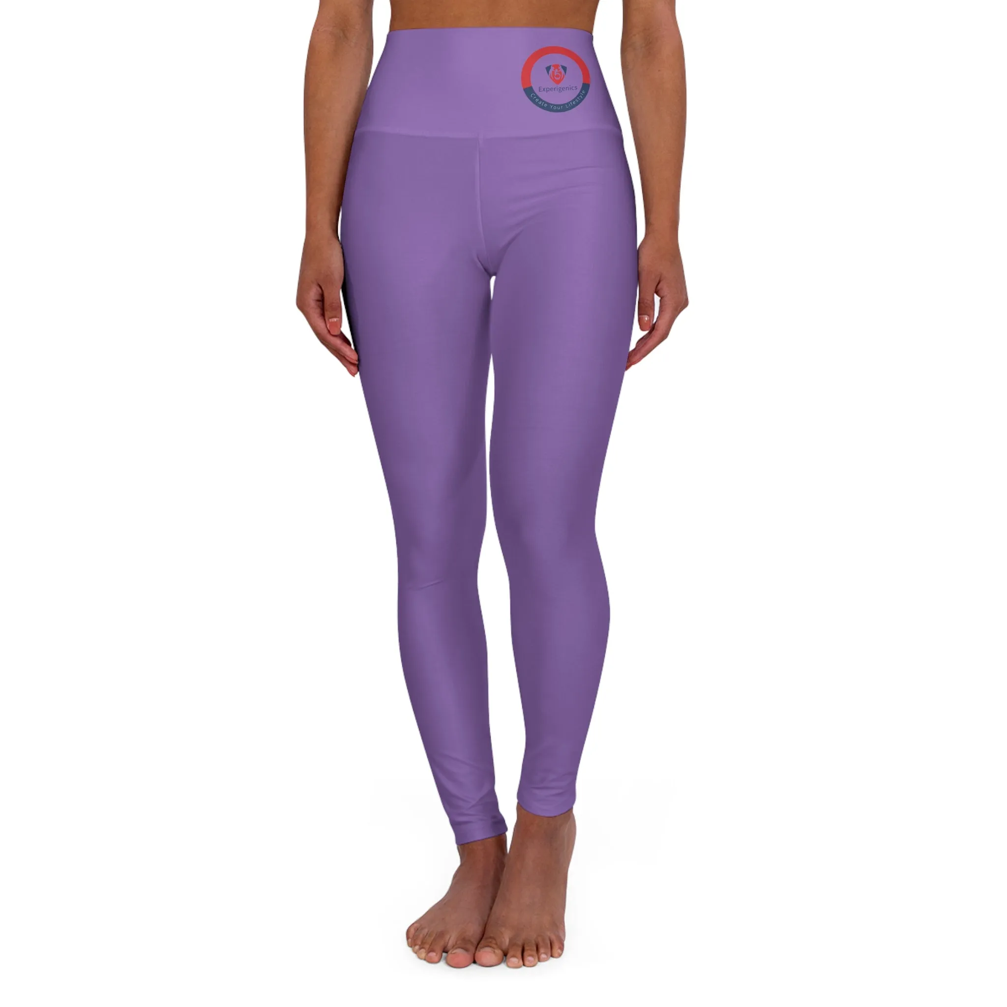 High Waisted Purple Yoga Leggings (AOP)