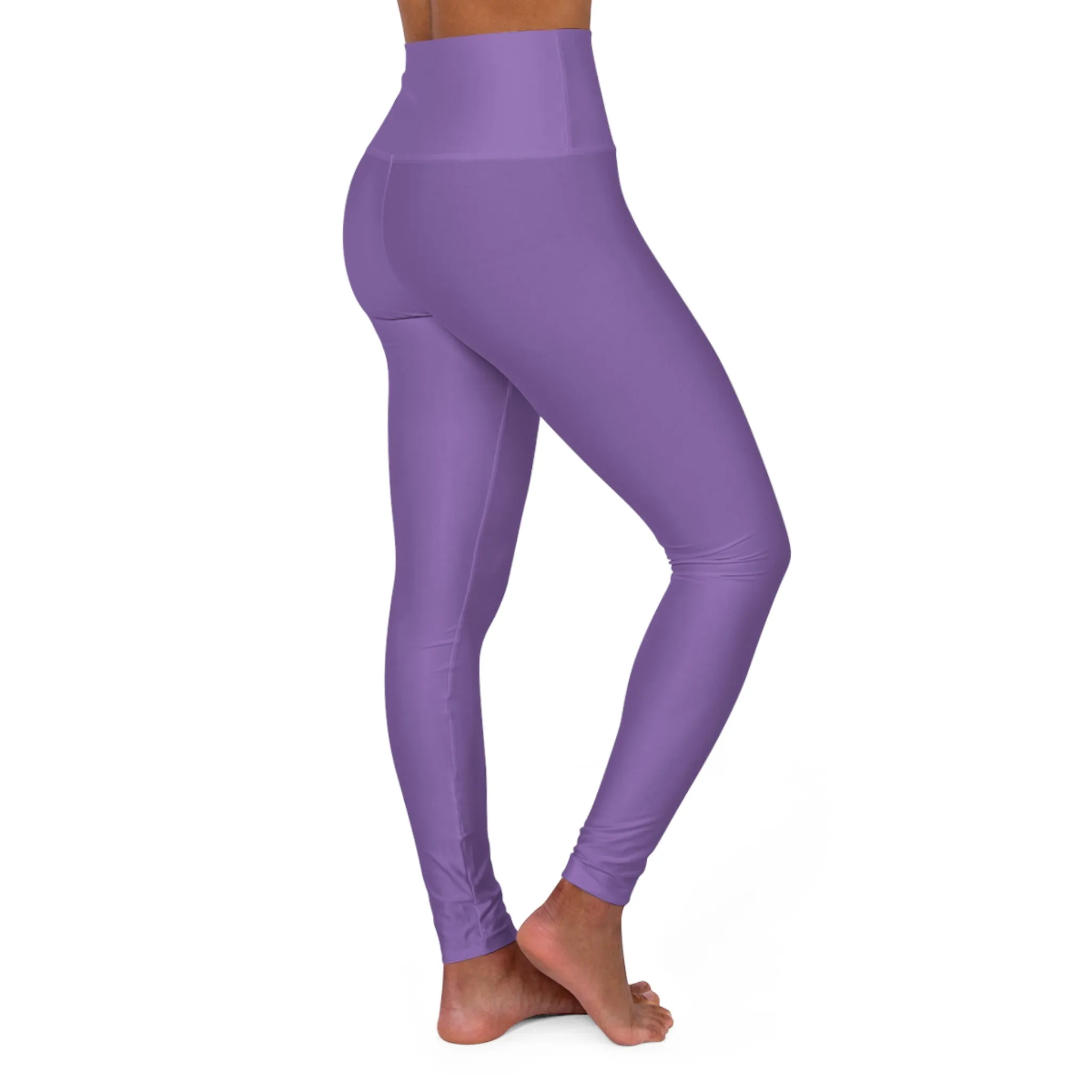 High Waisted Purple Yoga Leggings (AOP)