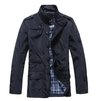 Hot sale Men's coat fashion clothes spring and autumn overcoat Men outwear