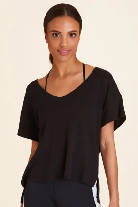 Indigo Rib Tee, Black