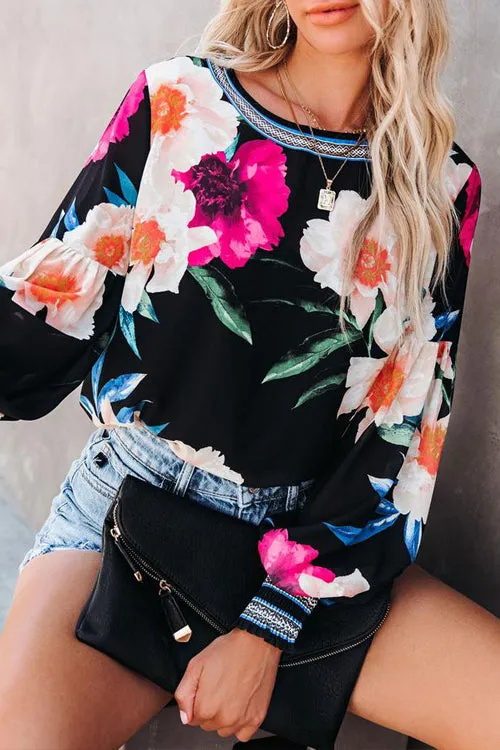 Instant Favorite Floral Printed Smocked Top